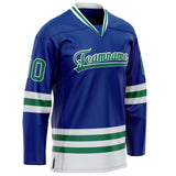 Custom Royal Kelly Green Solid Colour Hockey Jersey