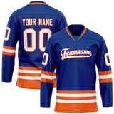 Custom Royal Orange Solid Colour Hockey Jersey