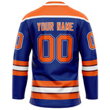 Custom Royal Orange Solid Colour Hockey Jersey