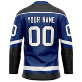 Custom Royal Black Solid Colour Hockey Jersey