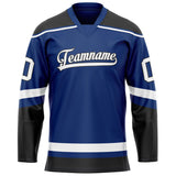 Custom Royal Black Solid Colour Hockey Jersey