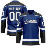 Custom Royal Black Solid Colour Hockey Jersey