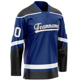 Custom Royal Black Solid Colour Hockey Jersey