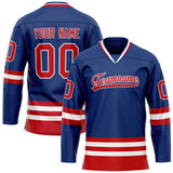 Custom Royal Red Solid Colour Hockey Jersey