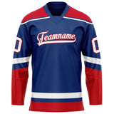 Custom Royal Red Solid Colour Hockey Jersey