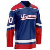 Custom Royal Red Solid Colour Hockey Jersey