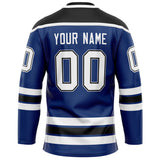 Custom Royal Black Solid Colour Hockey Jersey