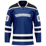 Custom Royal Black Solid Colour Hockey Jersey