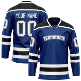 Custom Royal Black Solid Colour Hockey Jersey