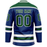 Custom Royal Kelly Green Solid Colour Hockey Jersey