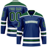 Custom Royal Kelly Green Solid Colour Hockey Jersey