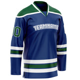 Custom Royal Kelly Green Solid Colour Hockey Jersey