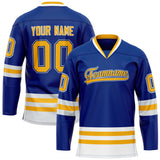 Custom Royal Gold Solid Colour Hockey Jersey