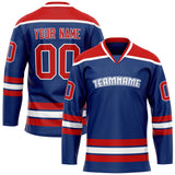 Custom Royal Red Solid Colour Hockey Jersey