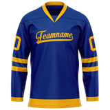 Custom Royal Gold Solid Colour Hockey Jersey