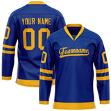 Custom Royal Gold Solid Colour Hockey Jersey