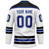 Custom White Black Solid Colour Hockey Jersey