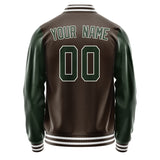 Custom Brown Dark Green Jacket JA0101060118B31806