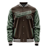 Custom Brown Dark Green Jacket JA0101060118B31806