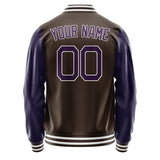 Custom Brown Purple Jacket JA0101070118B21807