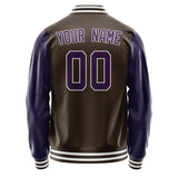 Custom Brown Purple Jacket JA0101070118B31807