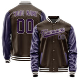 Custom Brown Purple Jacket JA0101070118B31807