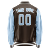 Custom Brown Light Blue Jacket JA0101080118B31808