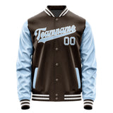 Custom Brown Light Blue Jacket JA0101080118B31808