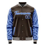 Custom Brown Sky Blue Jacket JA0101090118B21809