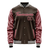 Custom Brown Crimson Red Jacket JA0101150118B21815