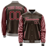 Custom Brown Crimson Red Jacket JA0101150118B21815