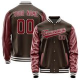 Custom Brown Crimson Red Jacket JA0101150118B31815