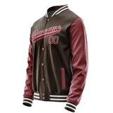 Custom Brown Crimson Red Jacket JA0101150118B31815