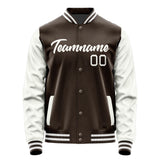 Custom Brown White Jacket JA0101180118B21818