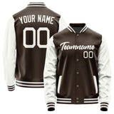 Custom Brown White Jacket JA0101180118B21818