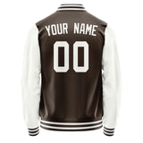 Custom Brown White Jacket JA0101180118B31818