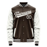 Custom Brown White Jacket JA0101180118B31818