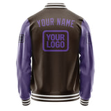 Custom Brown Light Purple Jacket JA010123011817232317