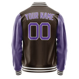 Custom Brown Light Purple Jacket JA0101230118B21823