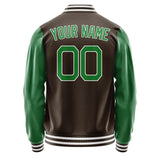 Custom Brown Emerald Green Jacket JA0101240118B21824