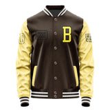 Custom Brown Light Yellow Jacket JA010126011817262617