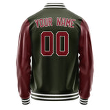 Custom Olive Crimson Red Jacket JA0202150218B31815