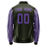 Custom Olive Light Purple Jacket JA0202230217B31723