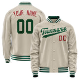 Custom Cream Kelly-Green Solid Color Varsity Letterman Jacket JA02240617JC113