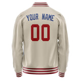 Custom Cream Royal Solid Color Varsity Letterman Jacket JA02240617JC115