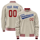 Custom Cream Royal Solid Color Varsity Letterman Jacket JA02240617JC115