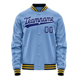 Custom Light-Blue Royal Solid Color Varsity Letterman Jacket JA02240617JC252