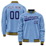 Custom Light-Blue Royal Solid Color Varsity Letterman Jacket