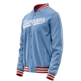 Custom Light-Blue White Solid Color Varsity Letterman Jacket JA02240617JC262