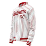 Custom White Red Red Pinstripe Varsity Letterman Jacket JA02240617JC505